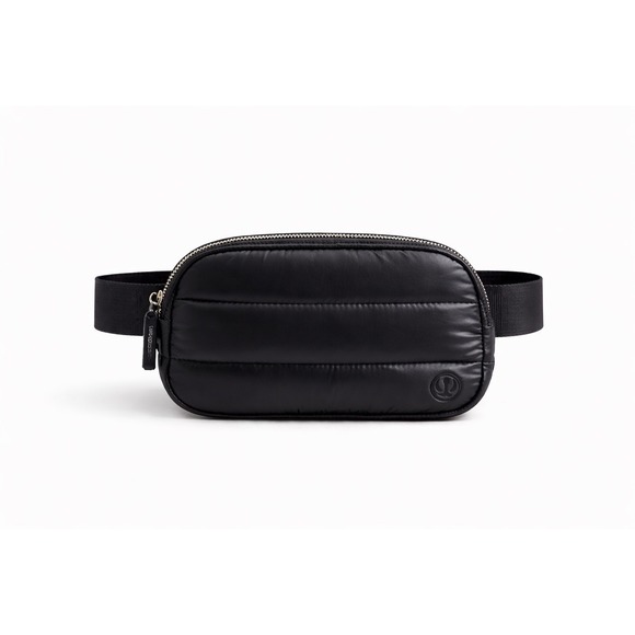 lululemon athletica Handbags - Lululemon Quilted Belt Bag 1L Black Shiny Nylon Crossbody – New With Tags